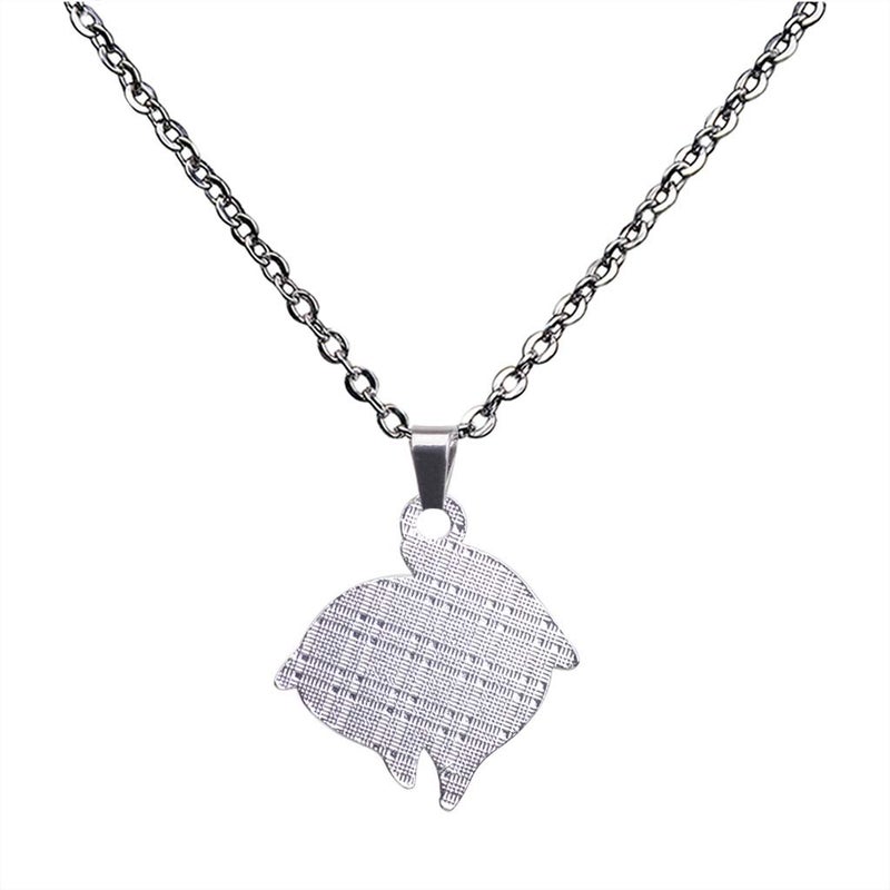 FM FM42 Temperature Sensing Color Changing Dolphin Pendant Necklace with 19.29" Stainless Steel Rolo Chain ZN1306 - Image 4
